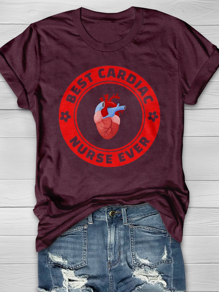 Best Cardiac Nurse Ever Print T-shirt