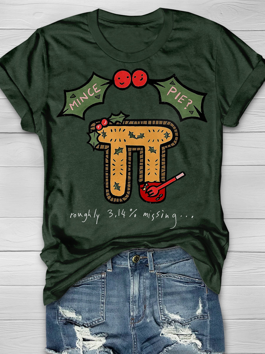 Christmas Mince π Print Graphic T-shirts