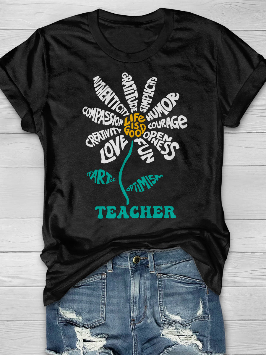 Teacher Life Print Graphic T-shirts