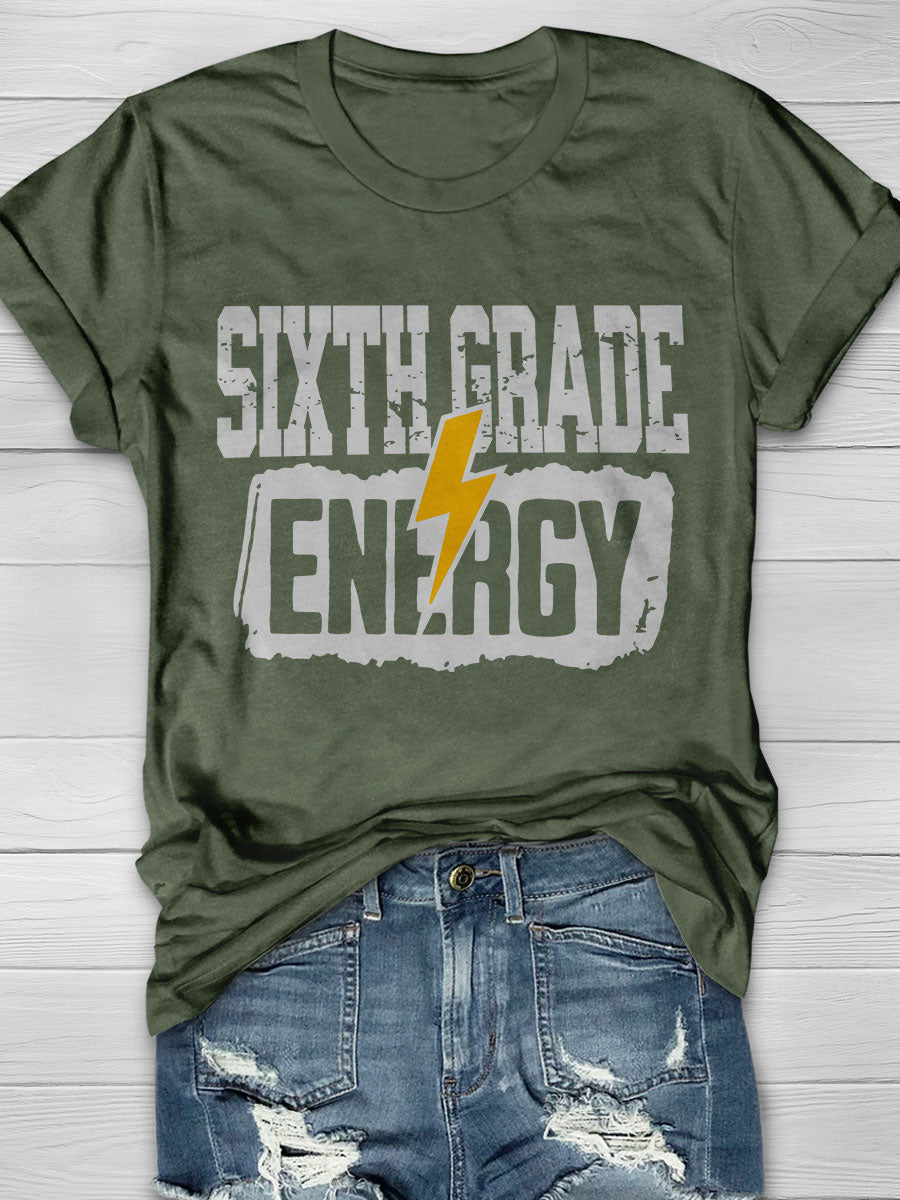 Sixth Grade Teacher Print Short Sleeve T-shirt