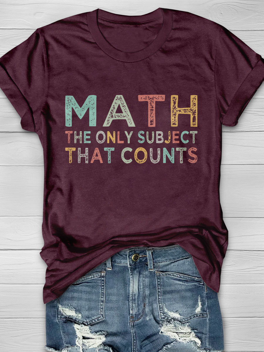 The Only Subject That Counts Print Graphic T-shirts