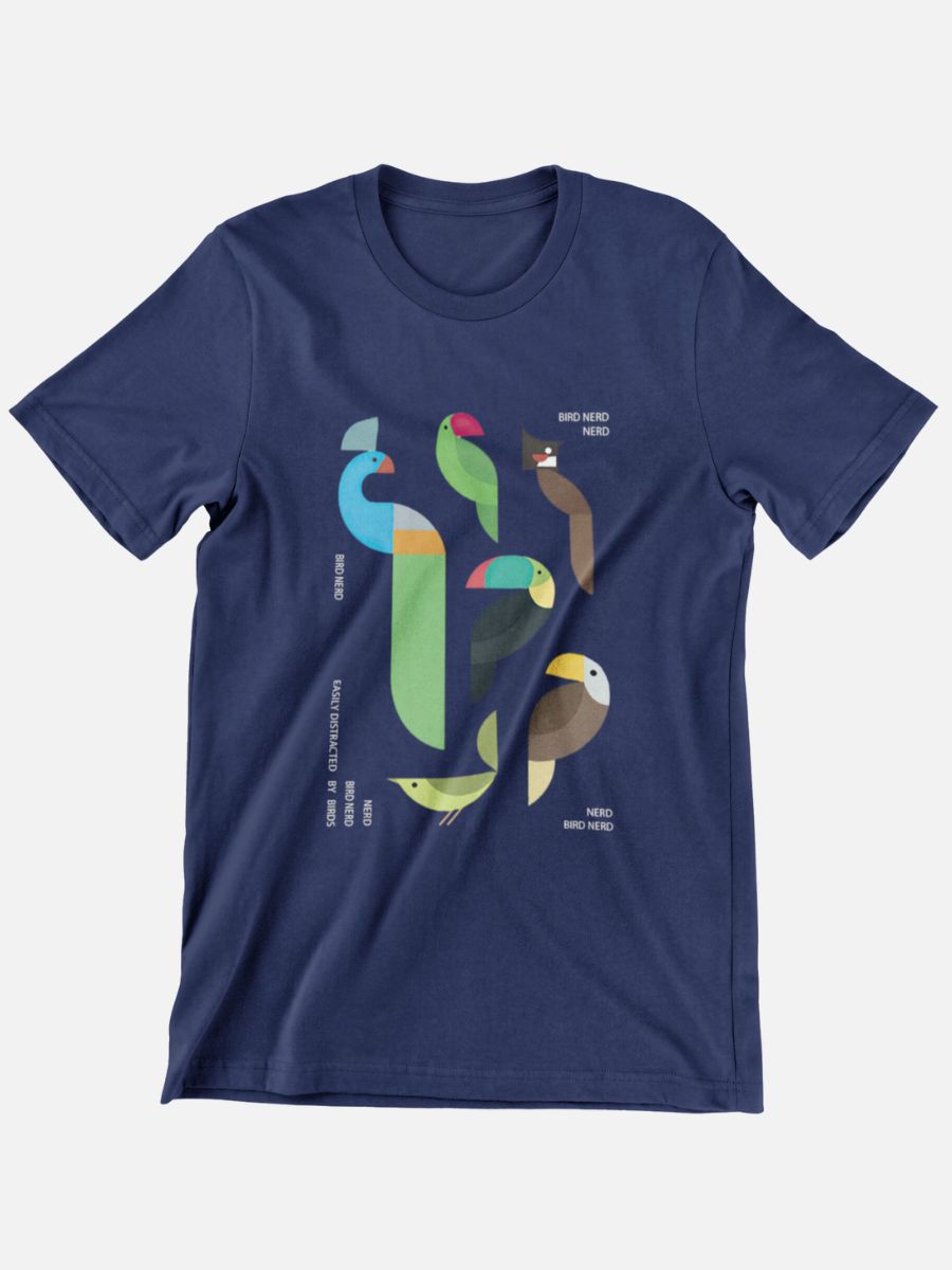 Bird Watching Abstract Birds Graphic T-shirt