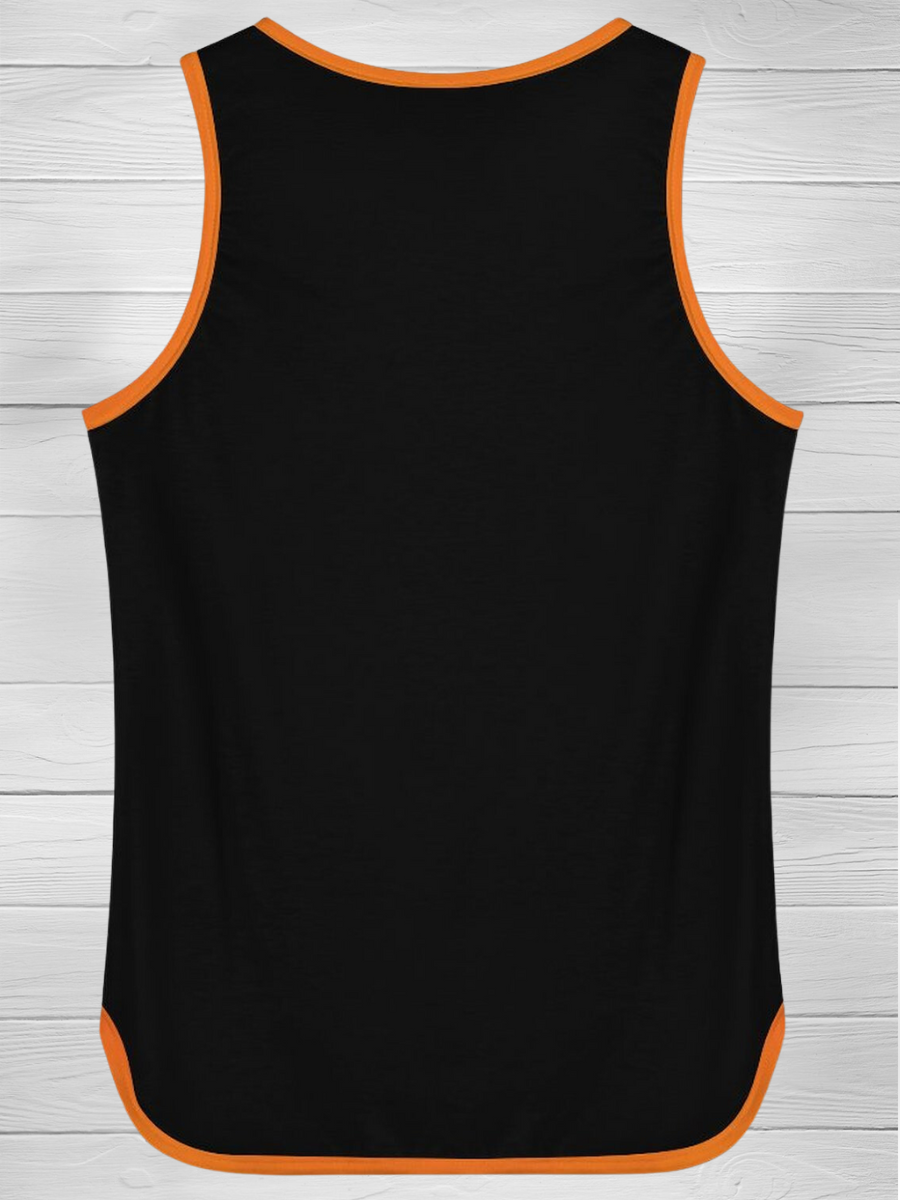 Halloween Pumpkin Face Split Vest