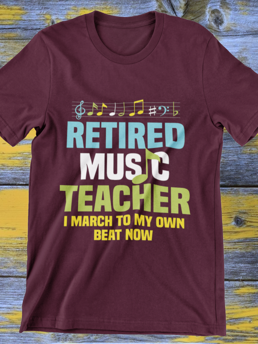 Retired Music Teacher Graphic T-shirt
