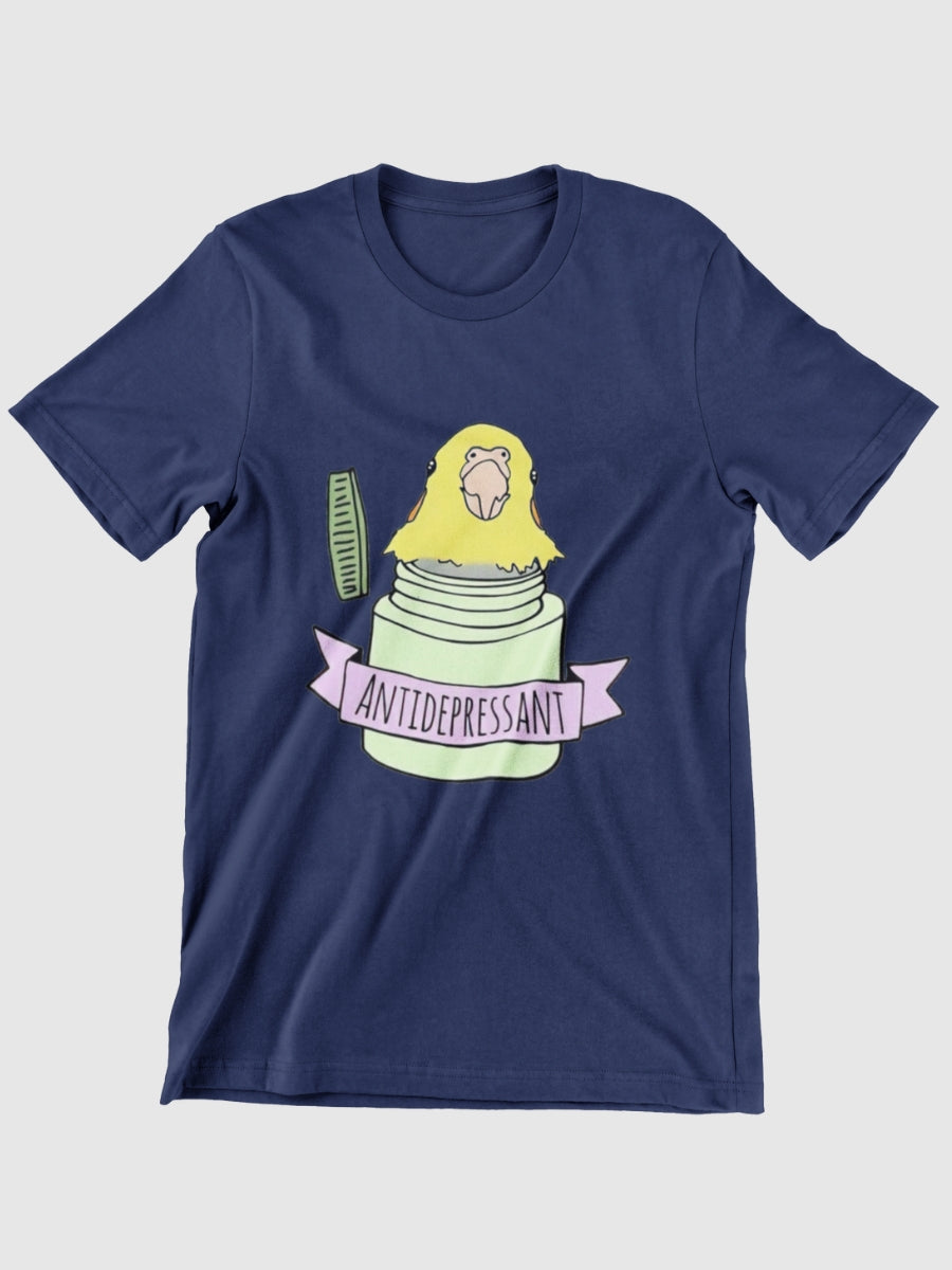 Antidepressant Bird Graphic T-shirt