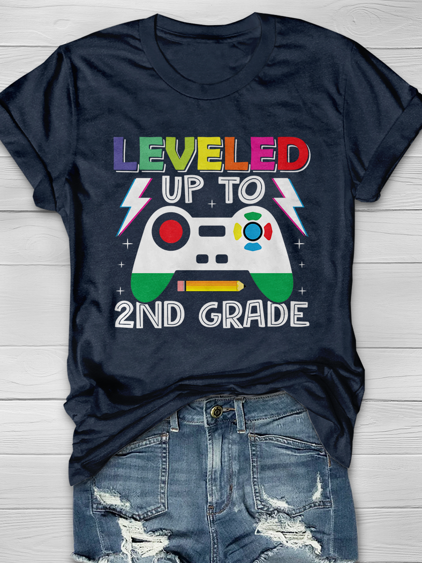LEVELED UP TO 2ND GRADE Graphic T-shirts