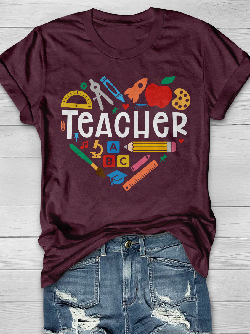 Teacher ABC Graphic T-shirts
