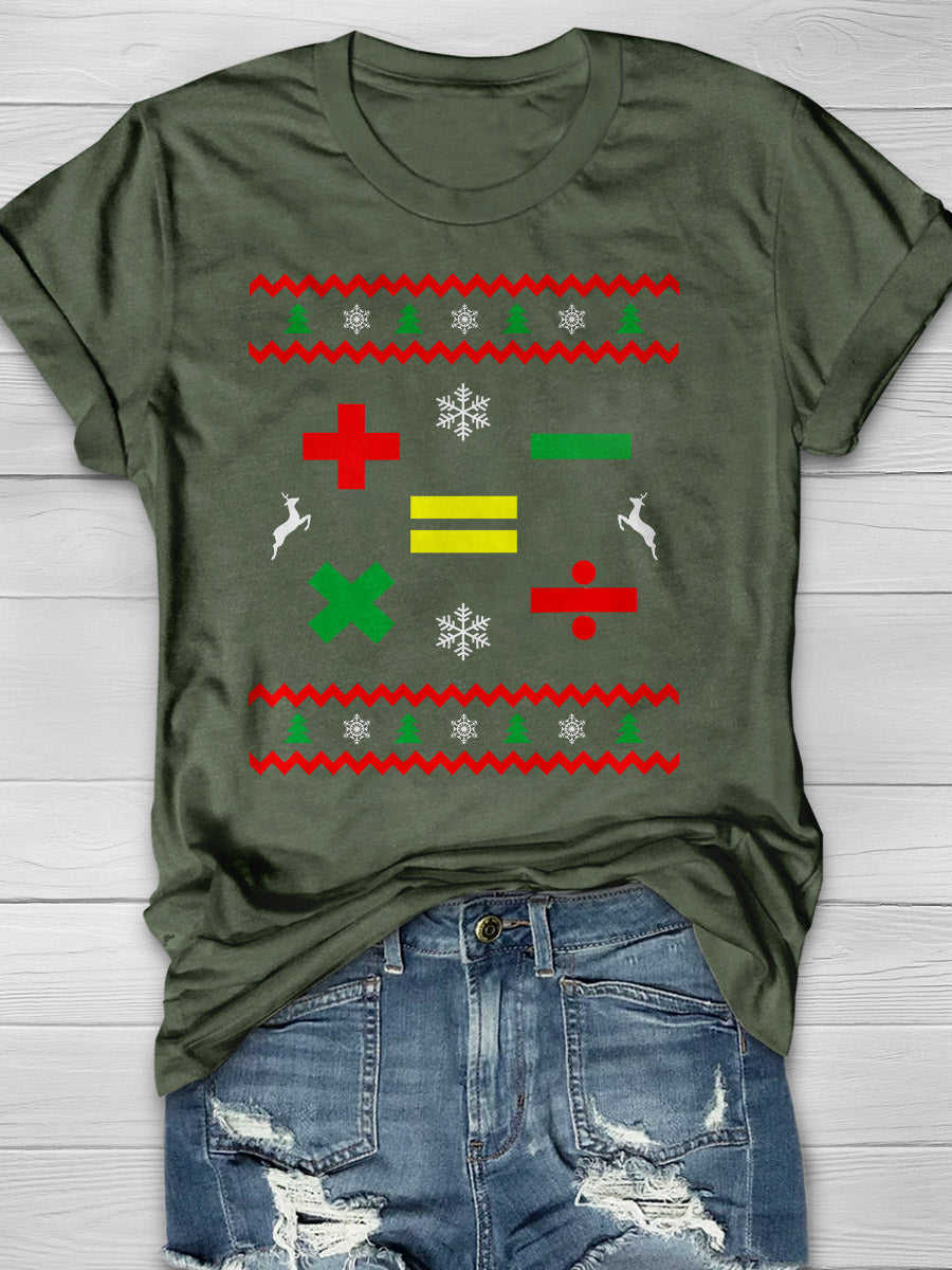 Mathematician Teach Print Graphic T-shirts