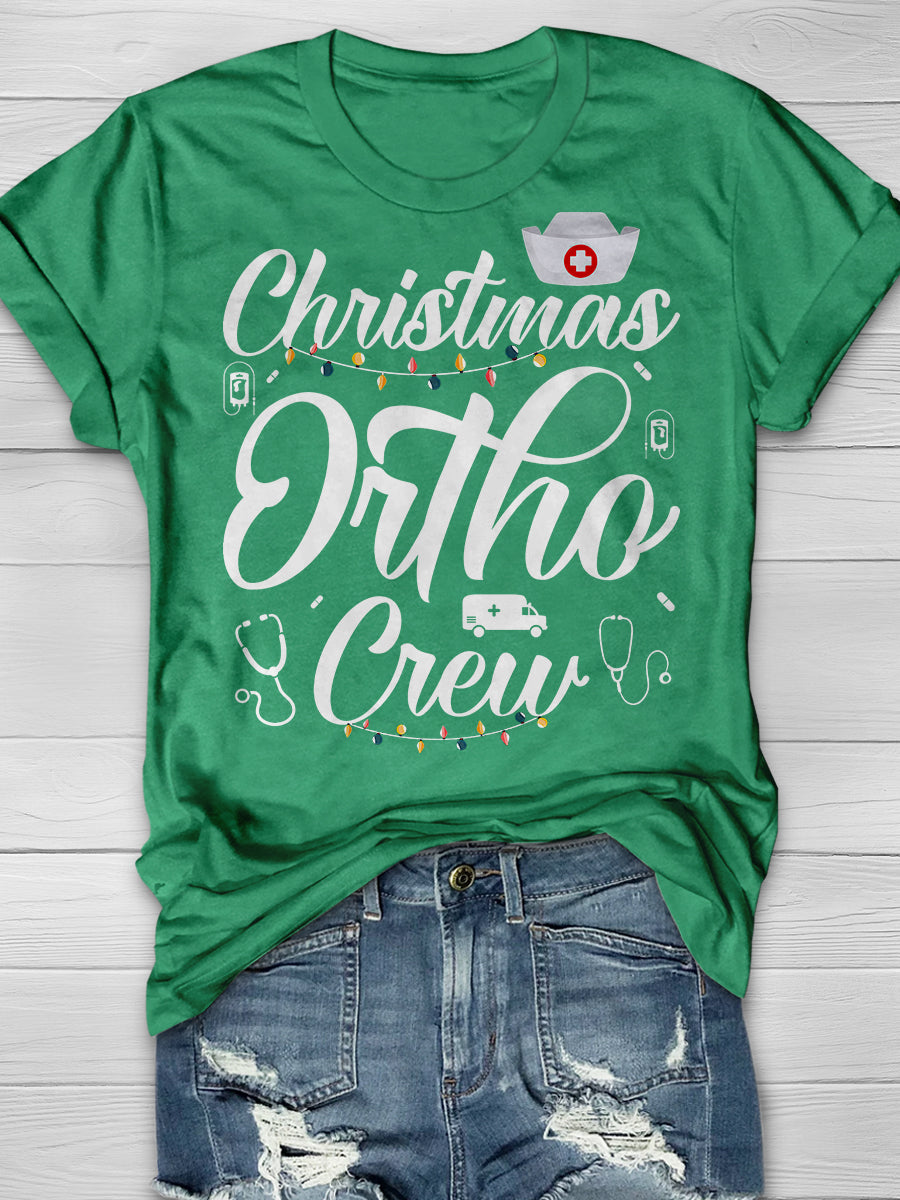 Christmas Ortho Crew Print Short Sleeve T-shirt