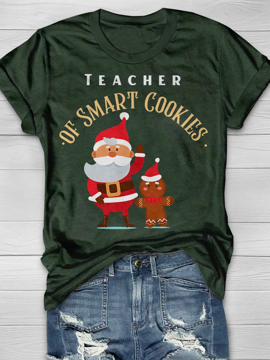 Teacher of Smart Cookies Print Graphic T-shirts