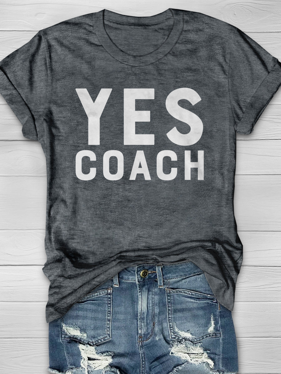 Yes Coach Print Graphic T-shirts