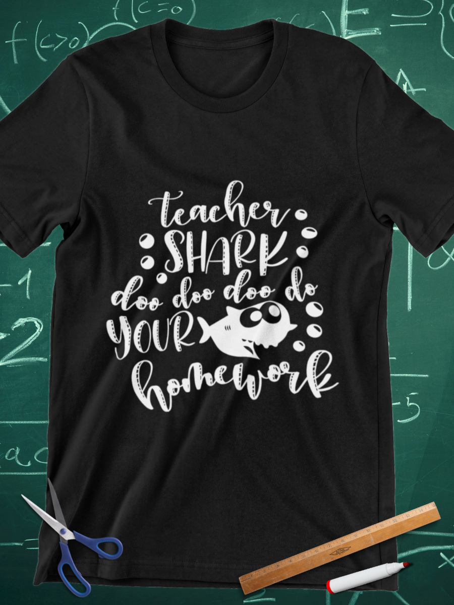 Teacher Baby Shark Graphic T-shirt