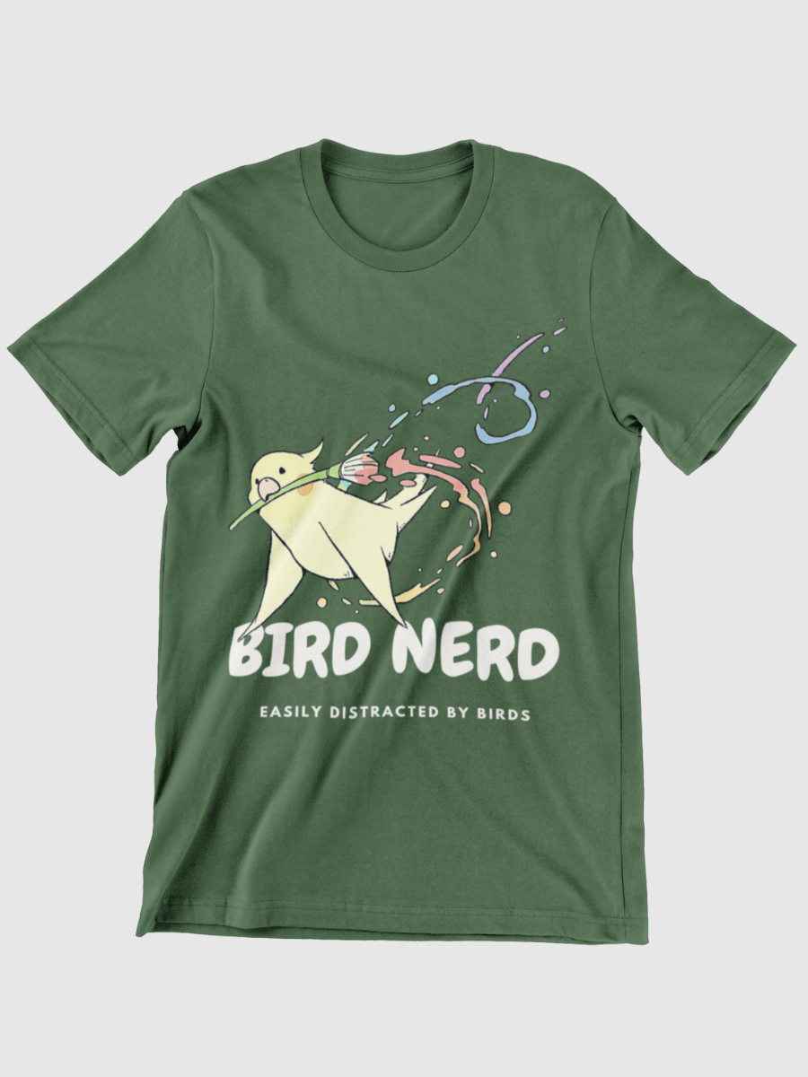 BIRD NERD Easily Distracted By Birds Graphic T-shirt