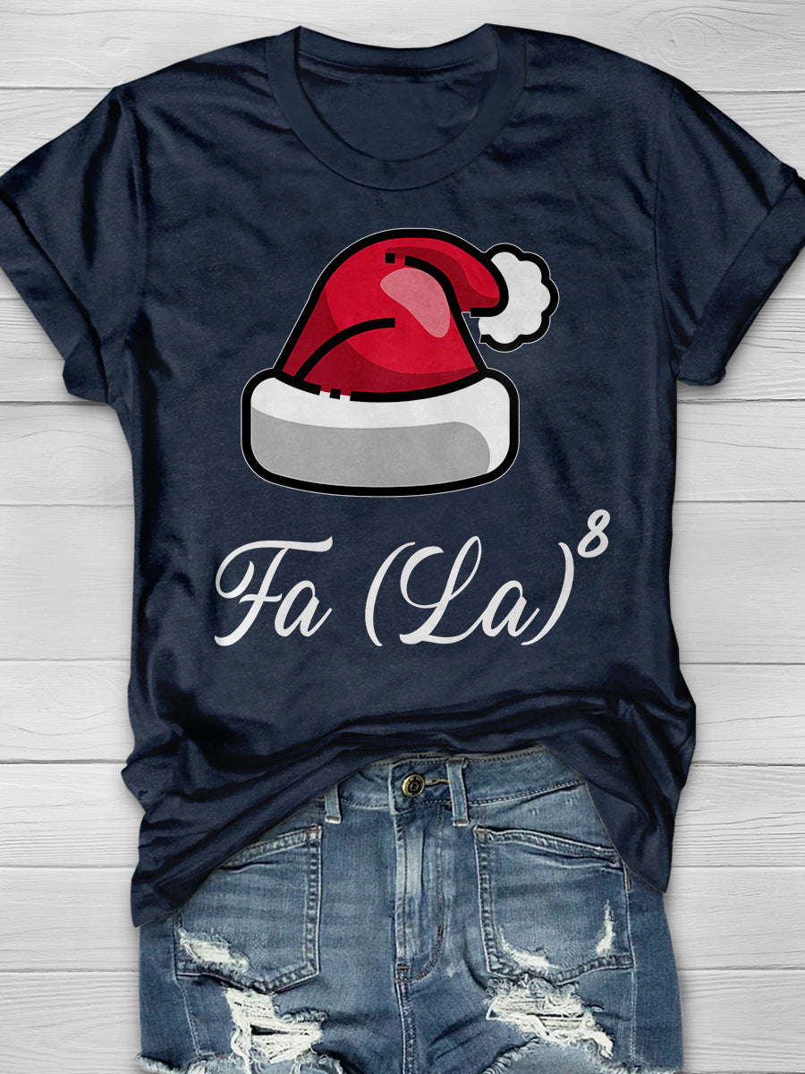 Fa La La La La... Math Teacher Christmas Print Graphic T-shirts