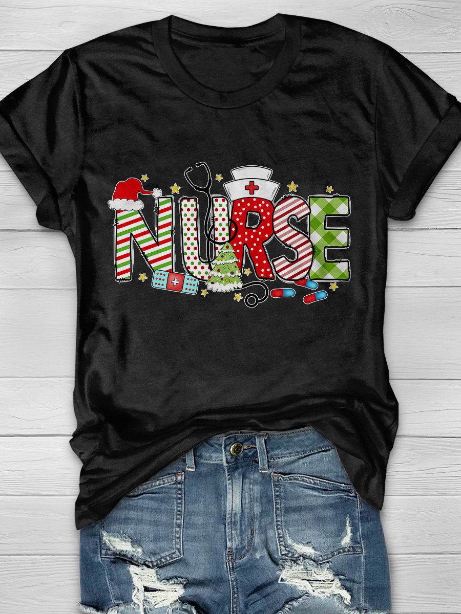 Nurse Christmas Graphic T-shirts
