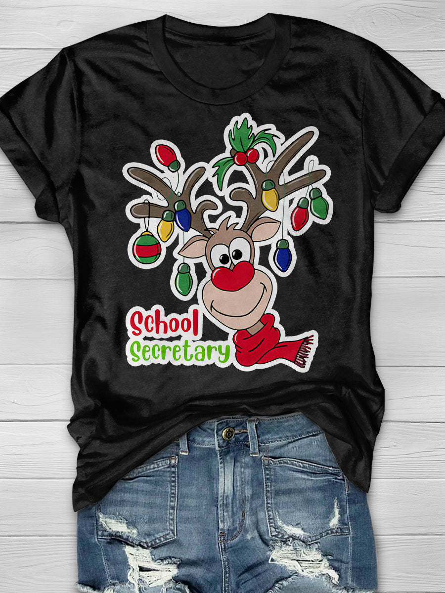 School Secretary Print Graphic T-shirts