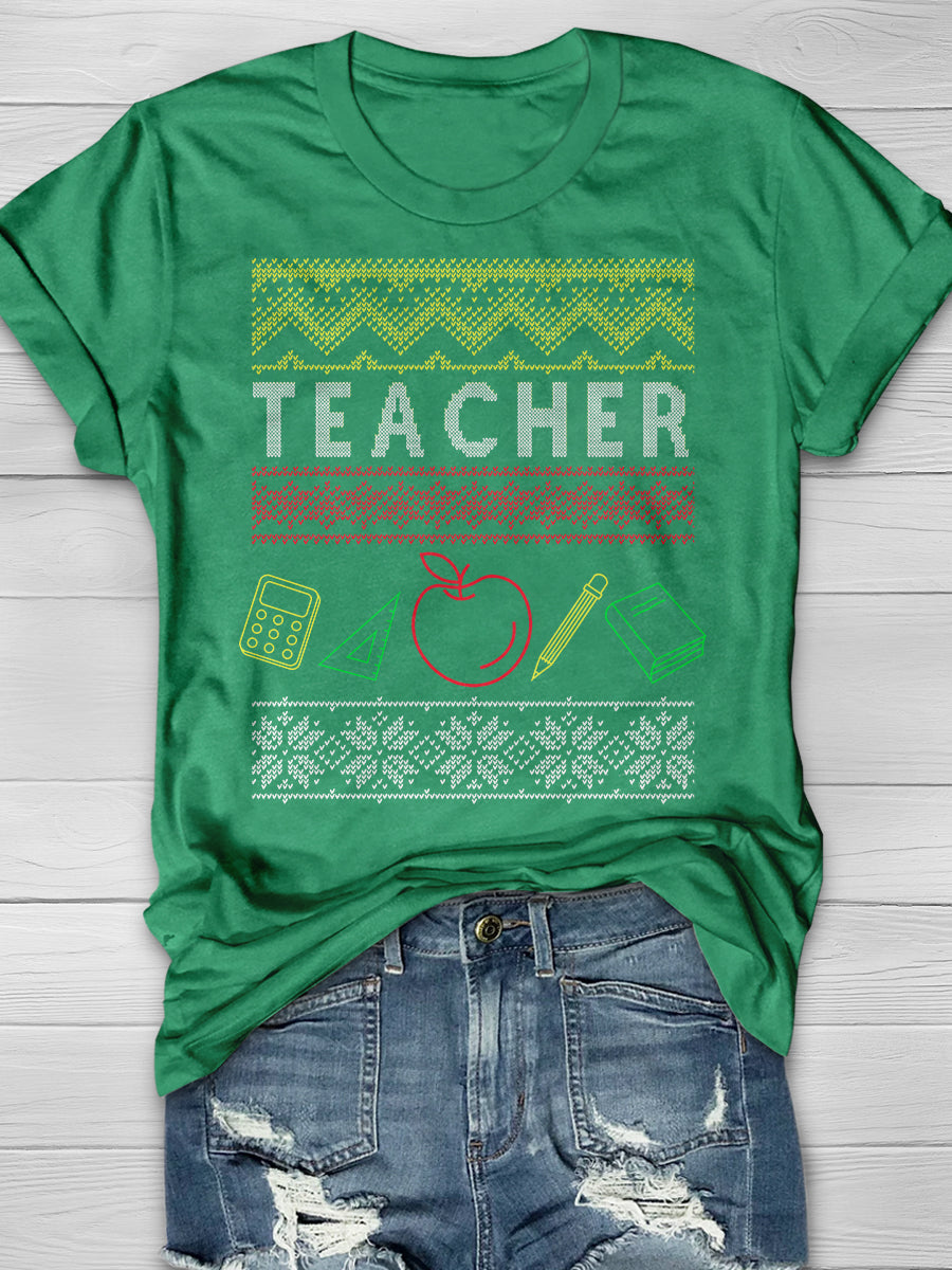 Teacher Print Graphic T-shirts