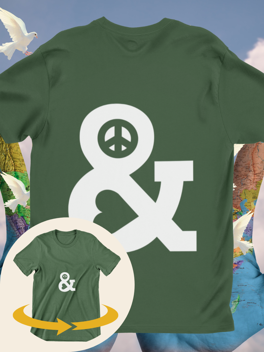 Peace& Love Sign Graphic T-shirts