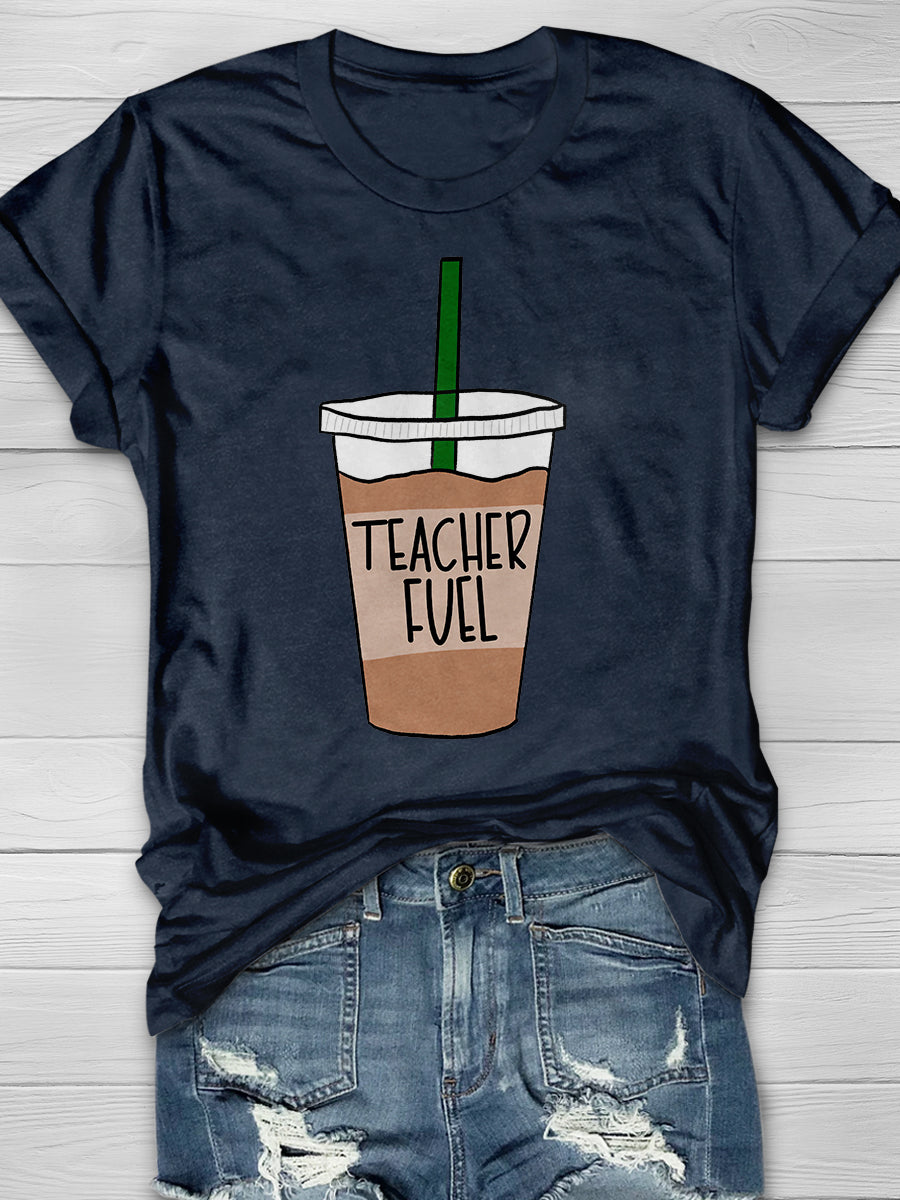 Teacher Fuel (Coffee) Print Graphic T-shirts