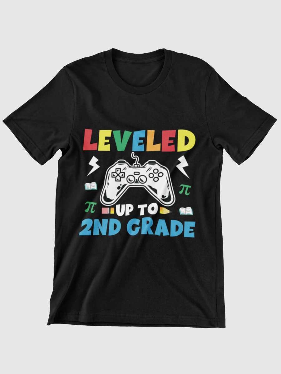 Leveled Up To 2nd Grade Graphic T-shirt