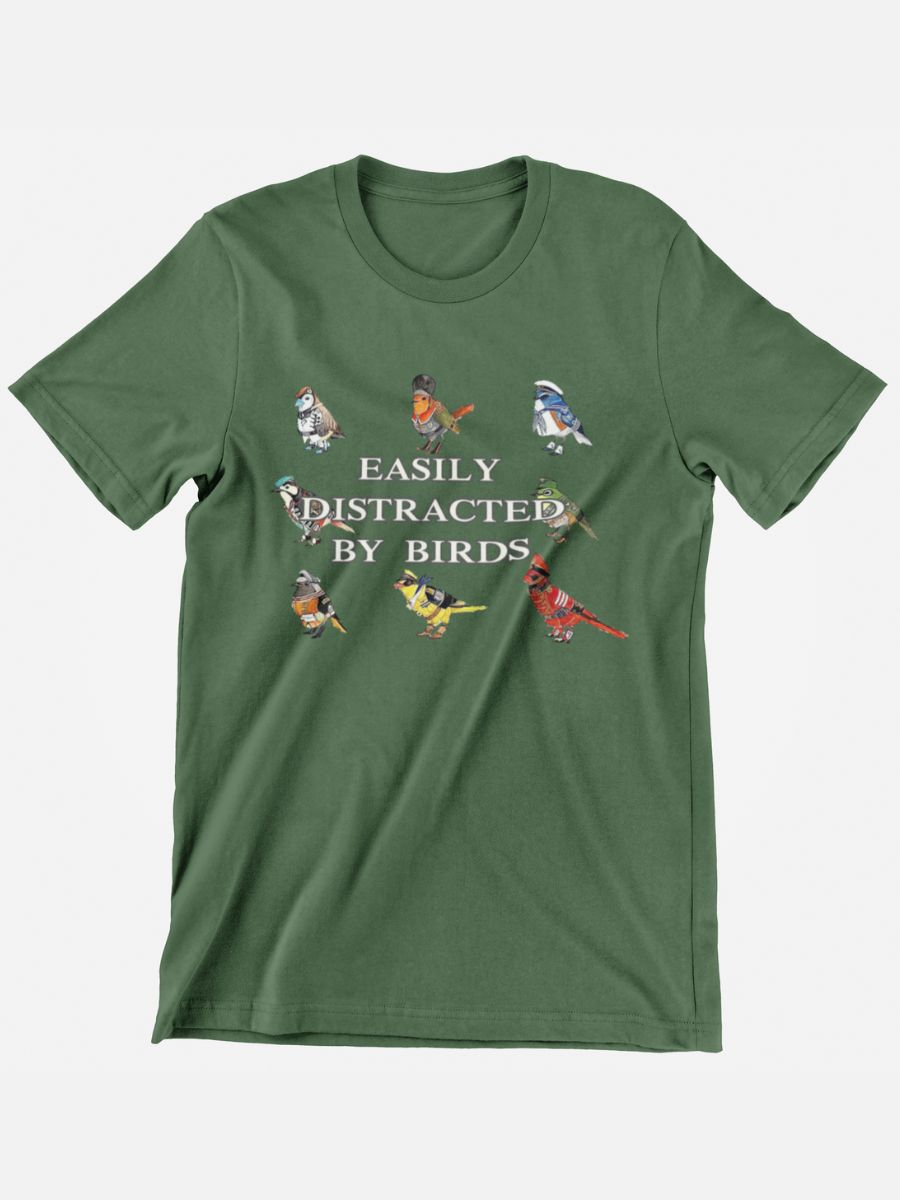 Easily Distracted By Birds Graphic T-shirt