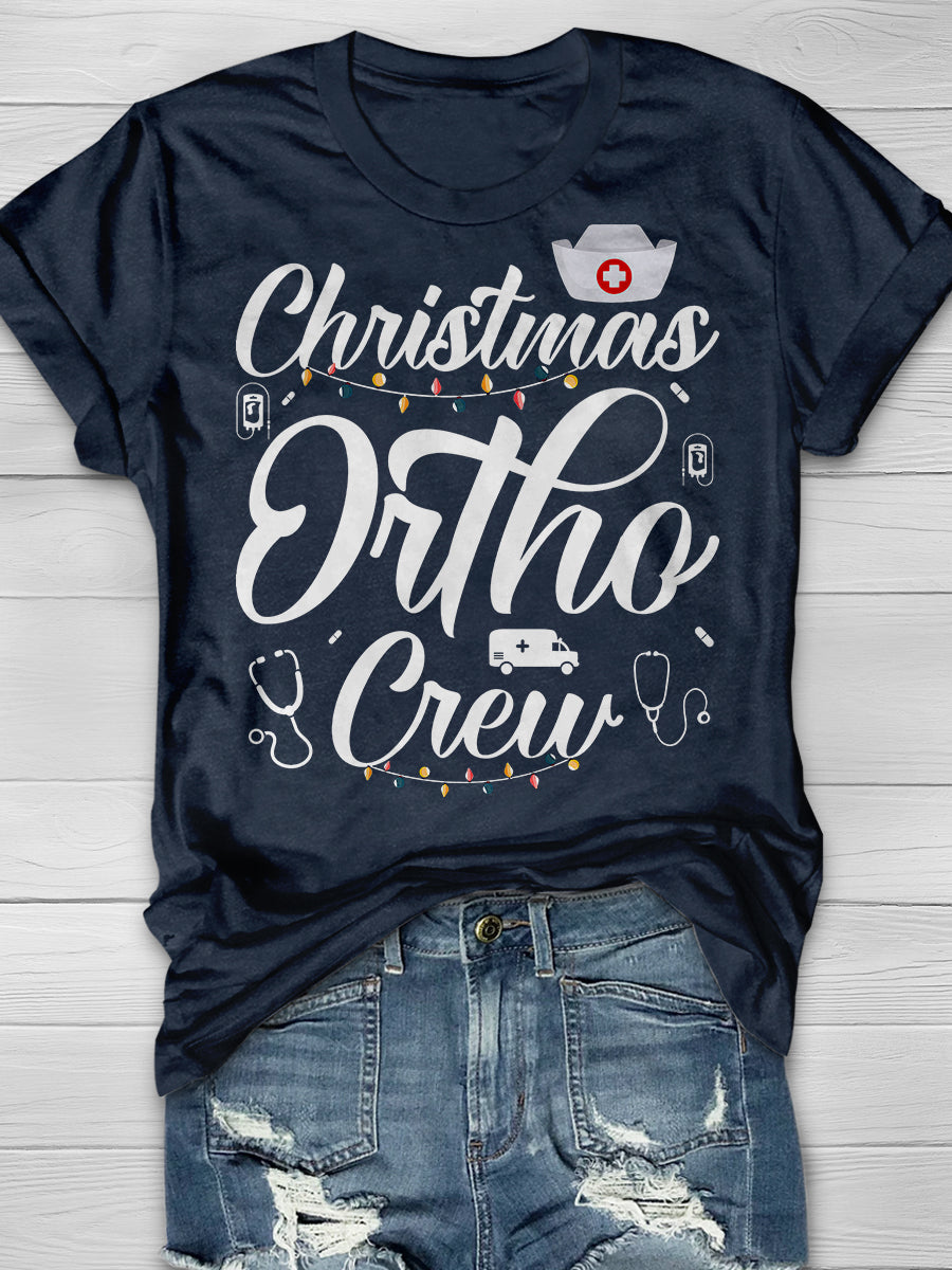 Christmas Ortho Crew Print Short Sleeve T-shirt