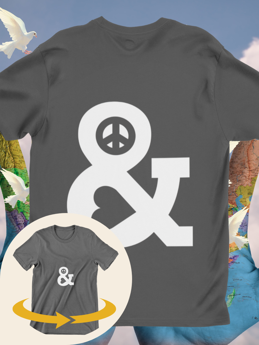 Peace& Love Sign Graphic T-shirts