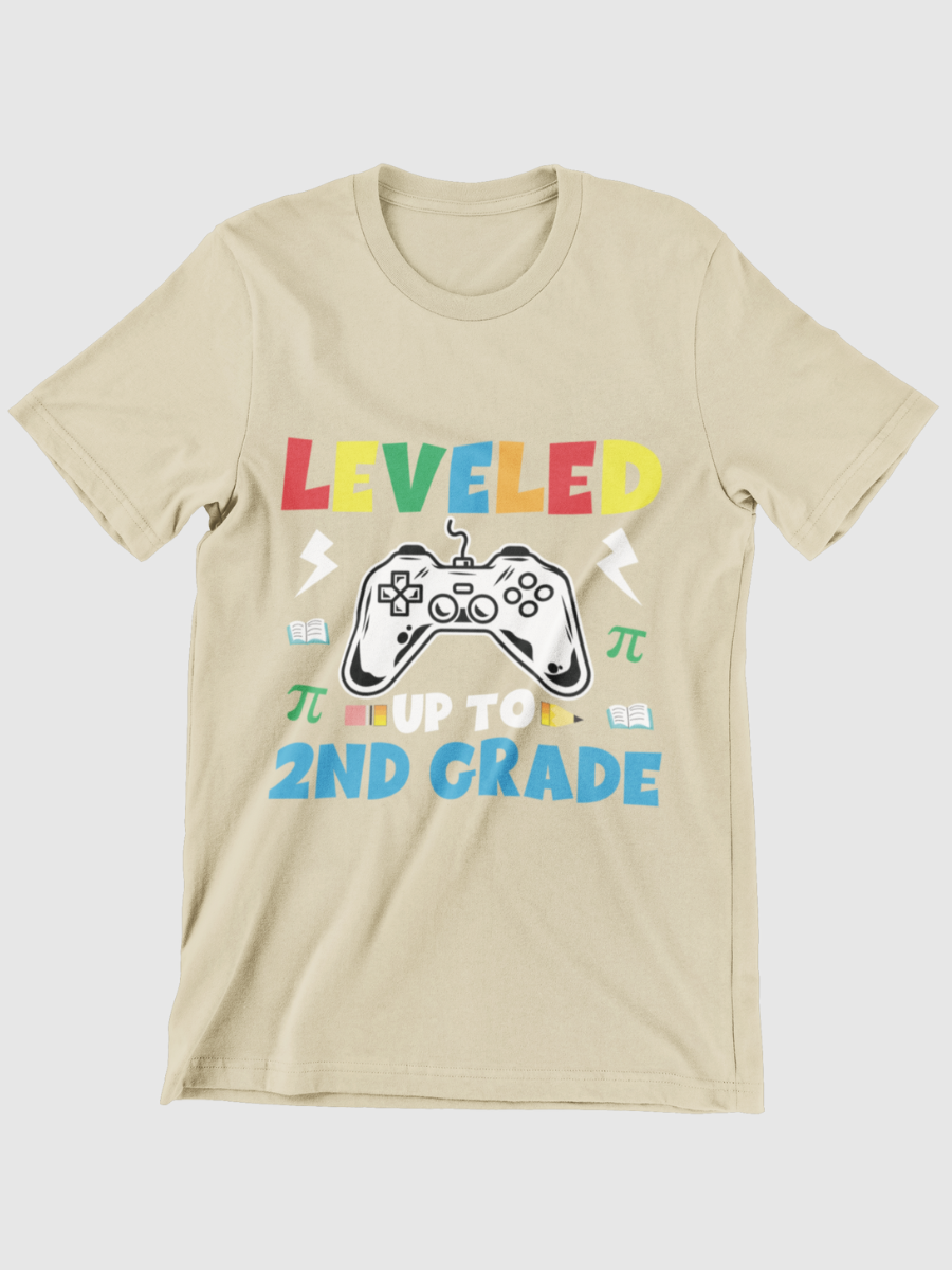 Leveled Up To 2nd Grade Graphic T-shirt