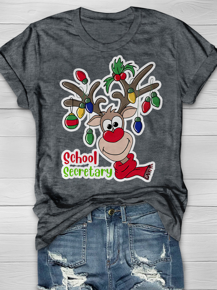School Secretary Print Graphic T-shirts