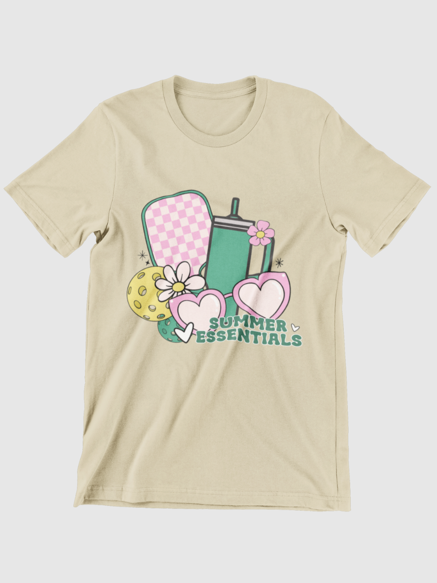 Pickleball Summer Essentials Graphic T-shirt