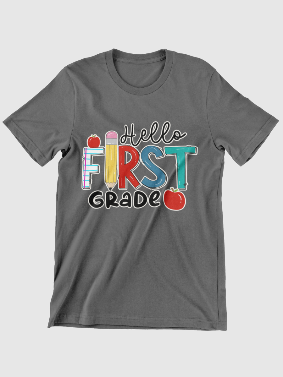 Hello First Grade Graphic T-shirt
