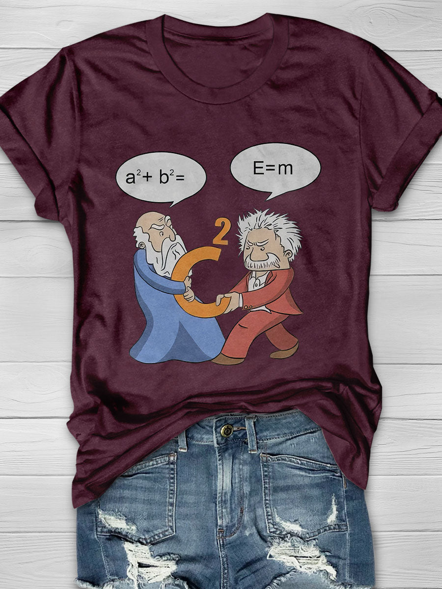 Funny Scientist Nerdy Science Print Short Sleeve T-shirt