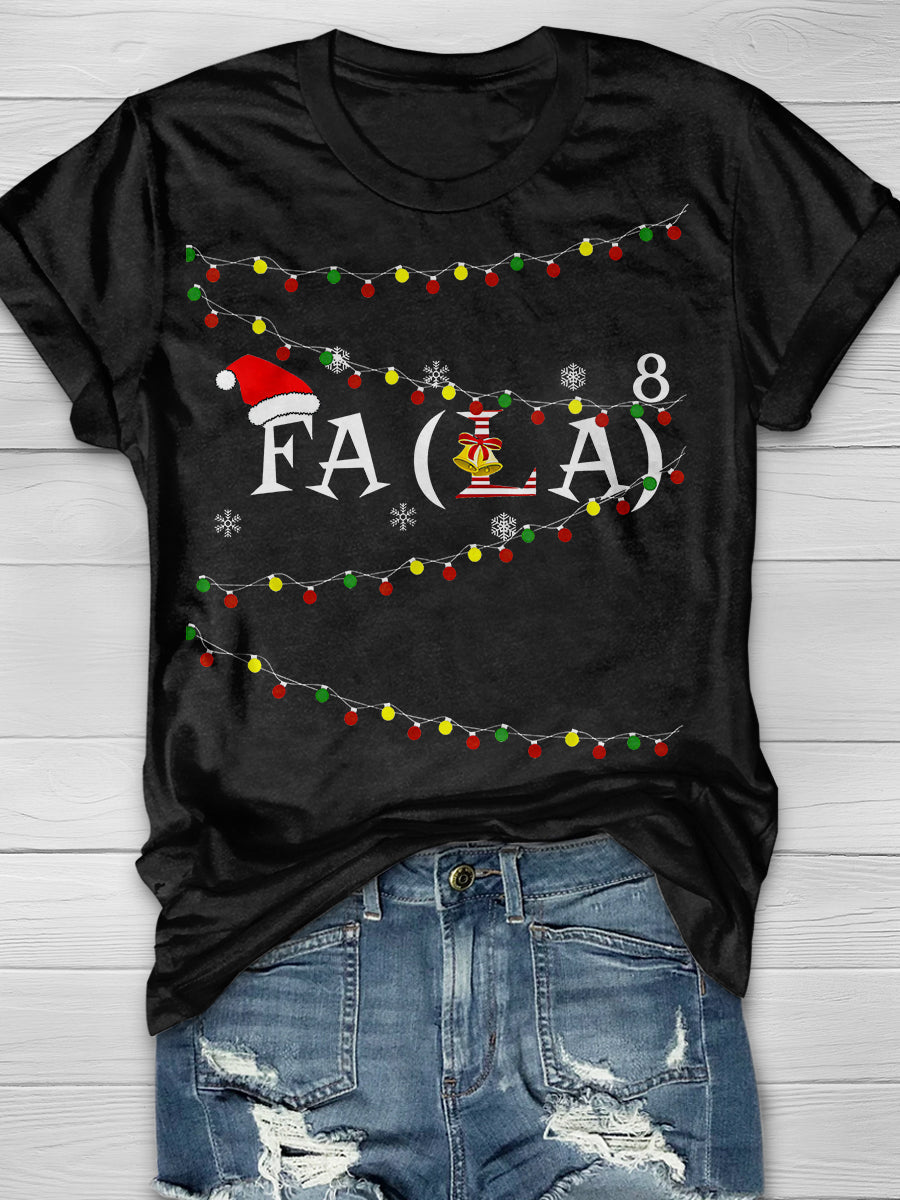 Funny Math Teacher Christmas Print Graphic T-shirts