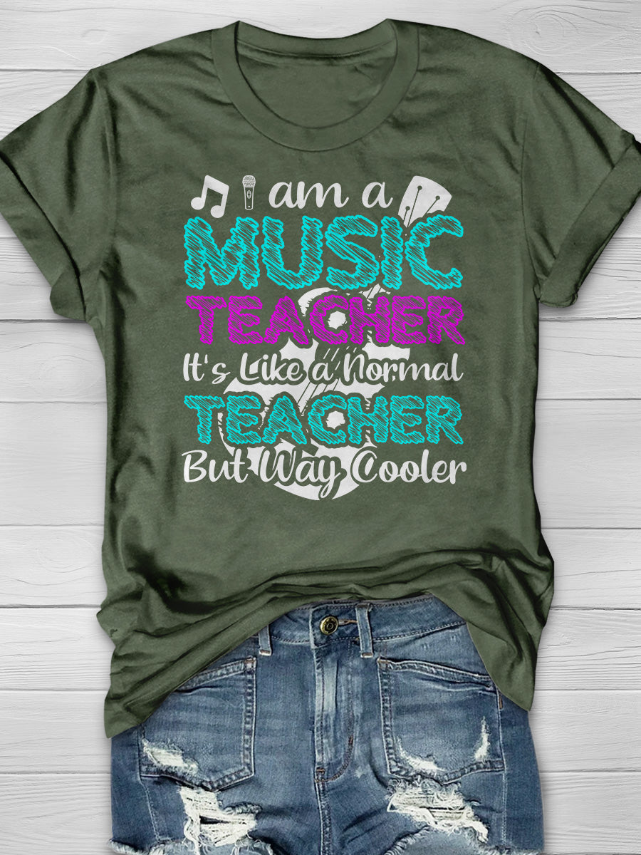 I am a Music Teacher Print Graphic T-shirts