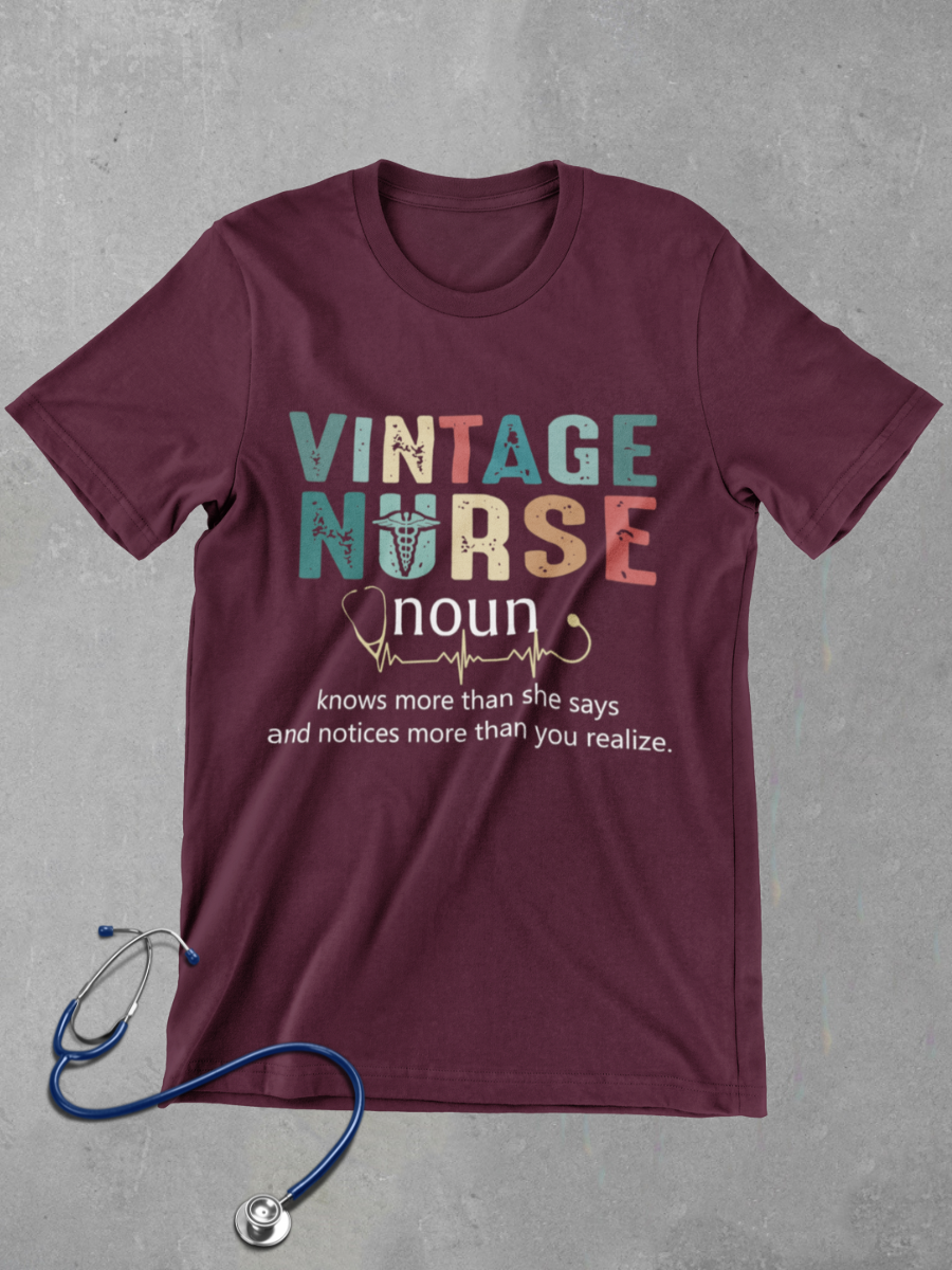 Vintage Nurse Graphic T-shirt