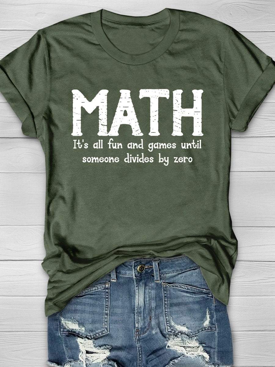 Funny Teacher Print Graphic T-shirts