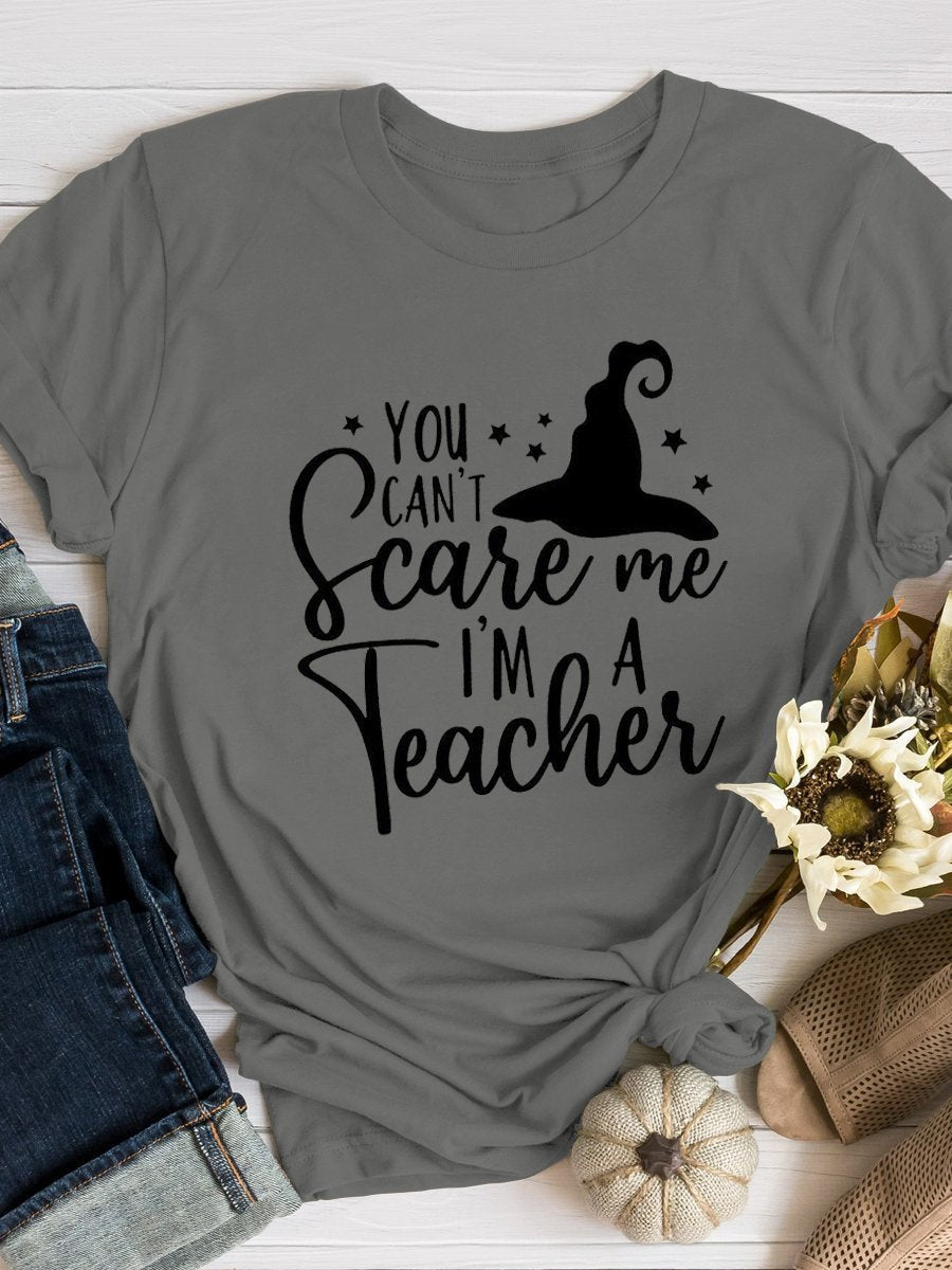 Halloween Teacher Print Graphic T-shirts