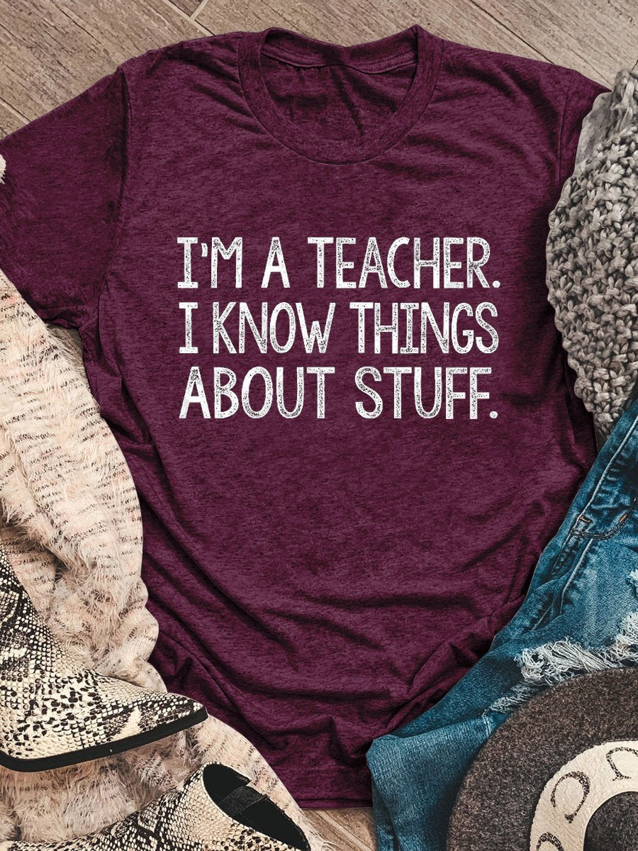 I'm A Teacher Print Graphic T-shirts