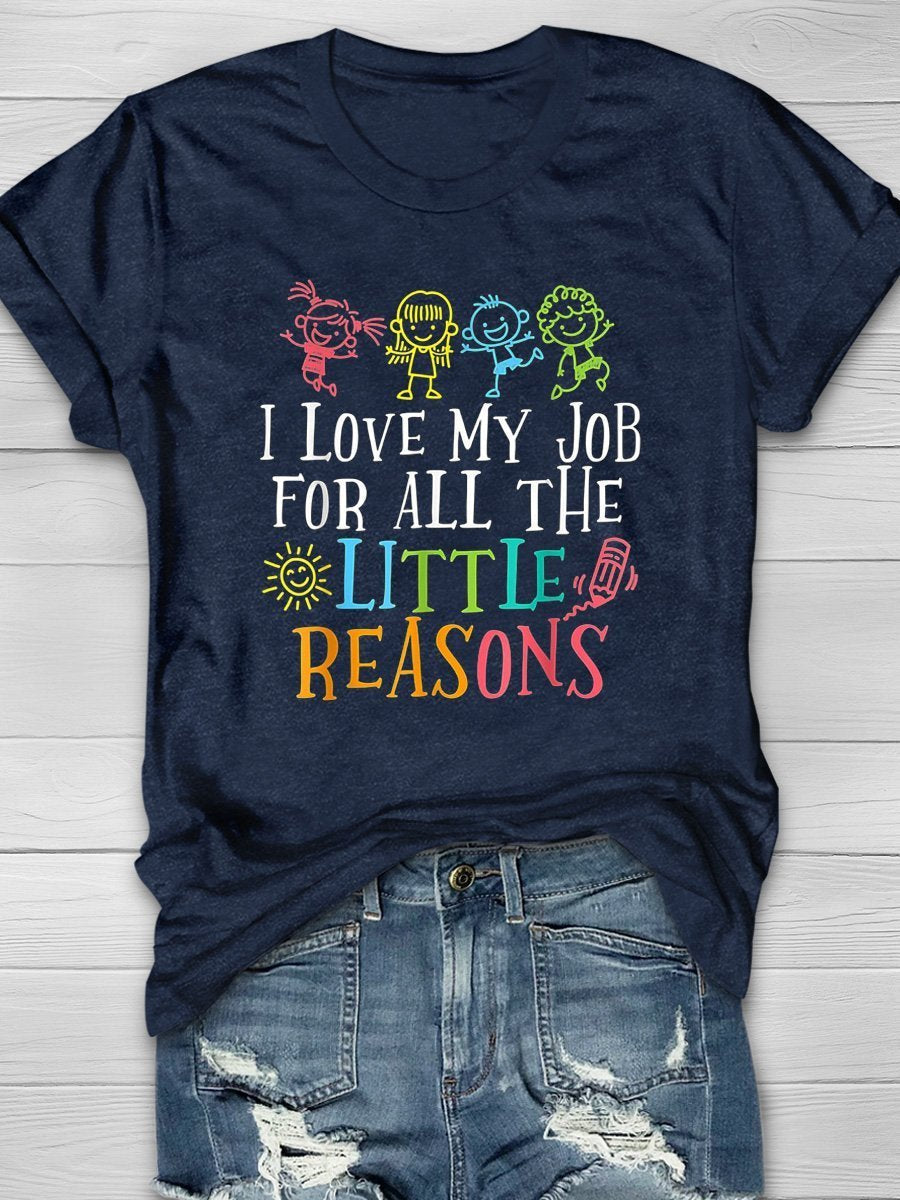 I Love My Jobs Print Graphic T-shirts