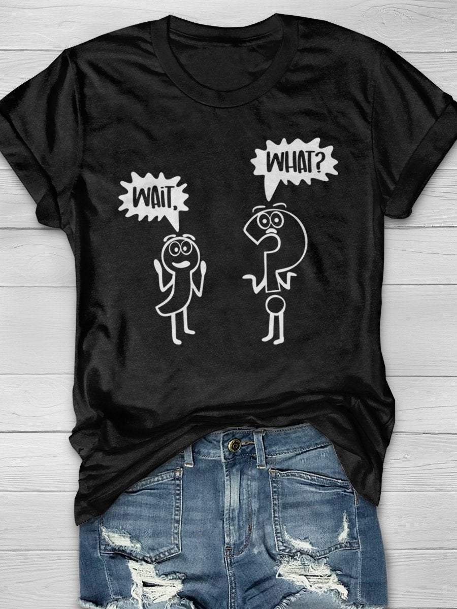 Syntax Notation Wait Comma Question Mark What Print Graphic T-shirts