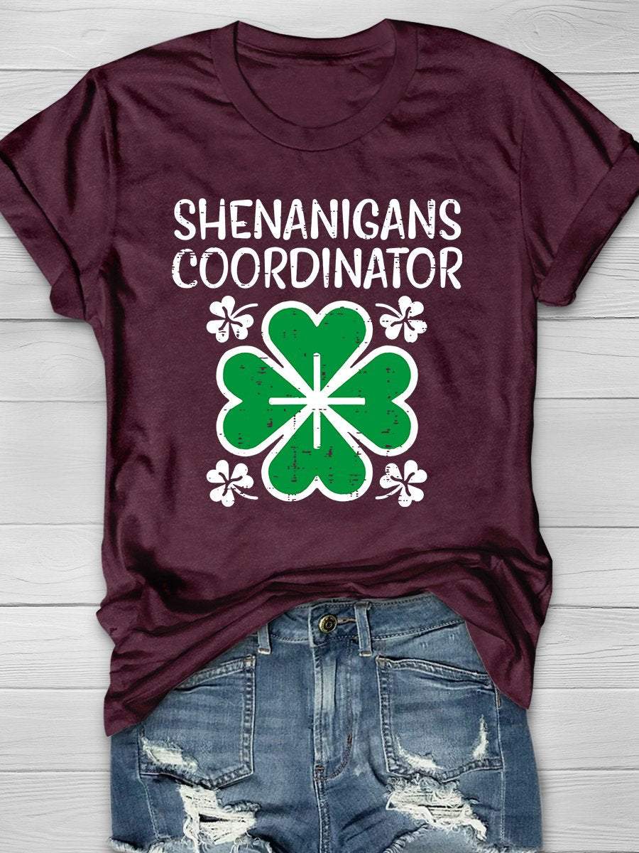 Shenanigans Coordinator Print Graphic T-shirts