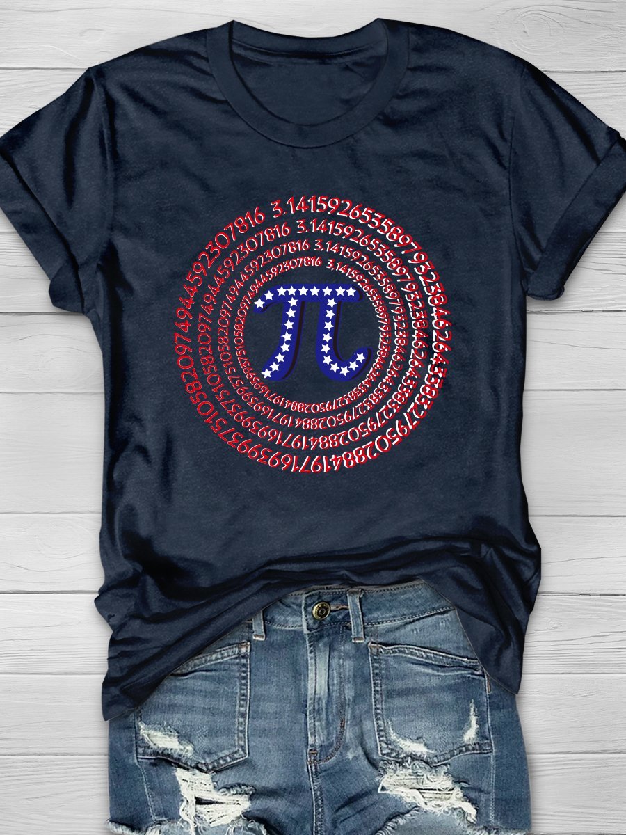 Pi Day Math Teacher Print Graphic T-shirts