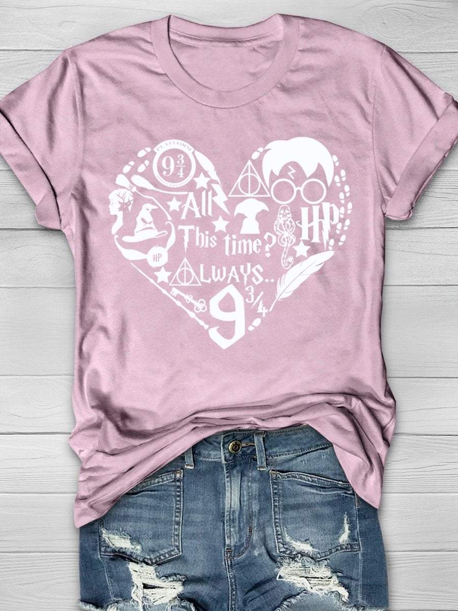 All This Time Always Teacher Life Print Graphic T-shirts