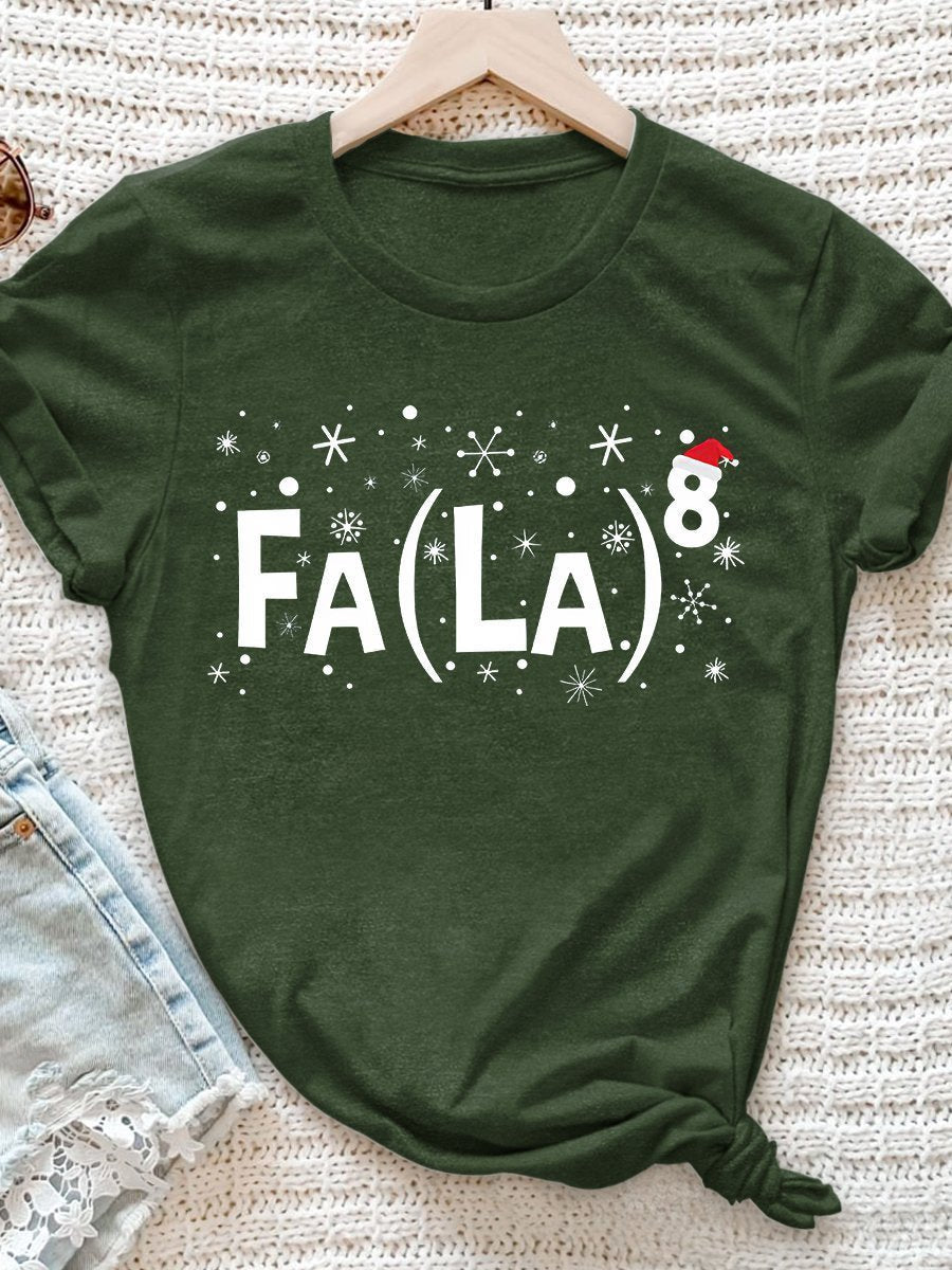 Math Teacher Christmas Print Graphic T-shirts