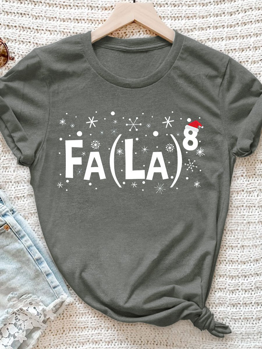 Math Teacher Christmas Print Graphic T-shirts
