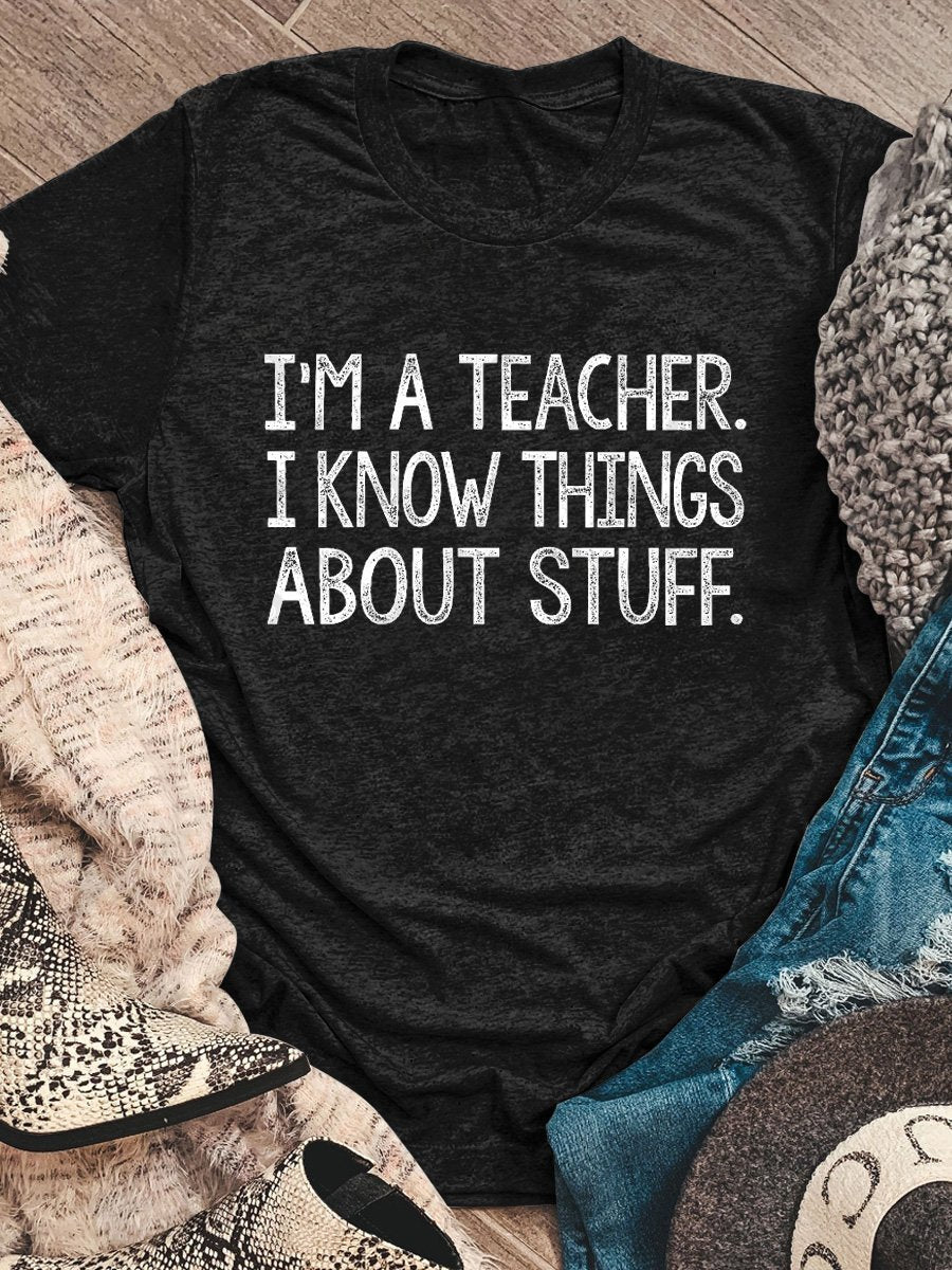 I'm A Teacher Print Graphic T-shirts