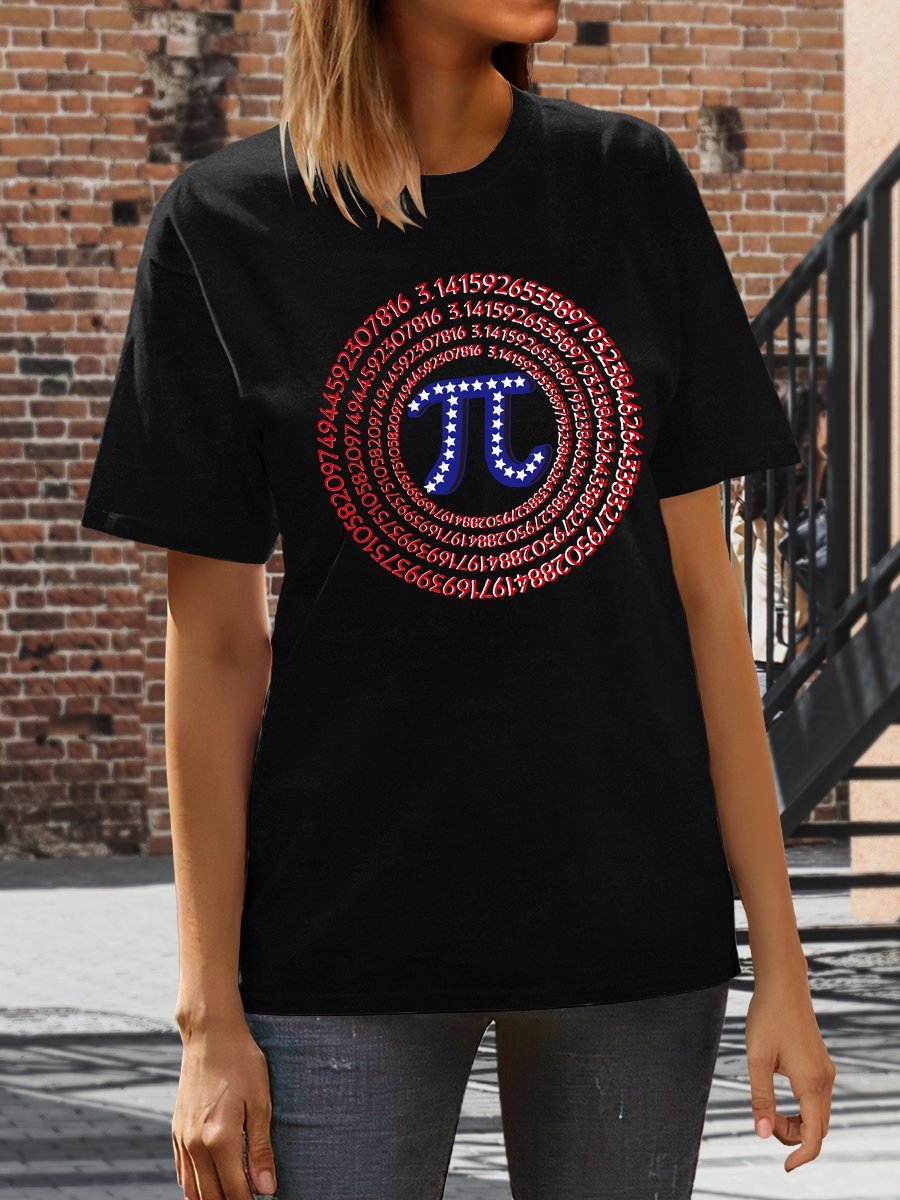 Pi Day Math Teacher Print Graphic T-shirts