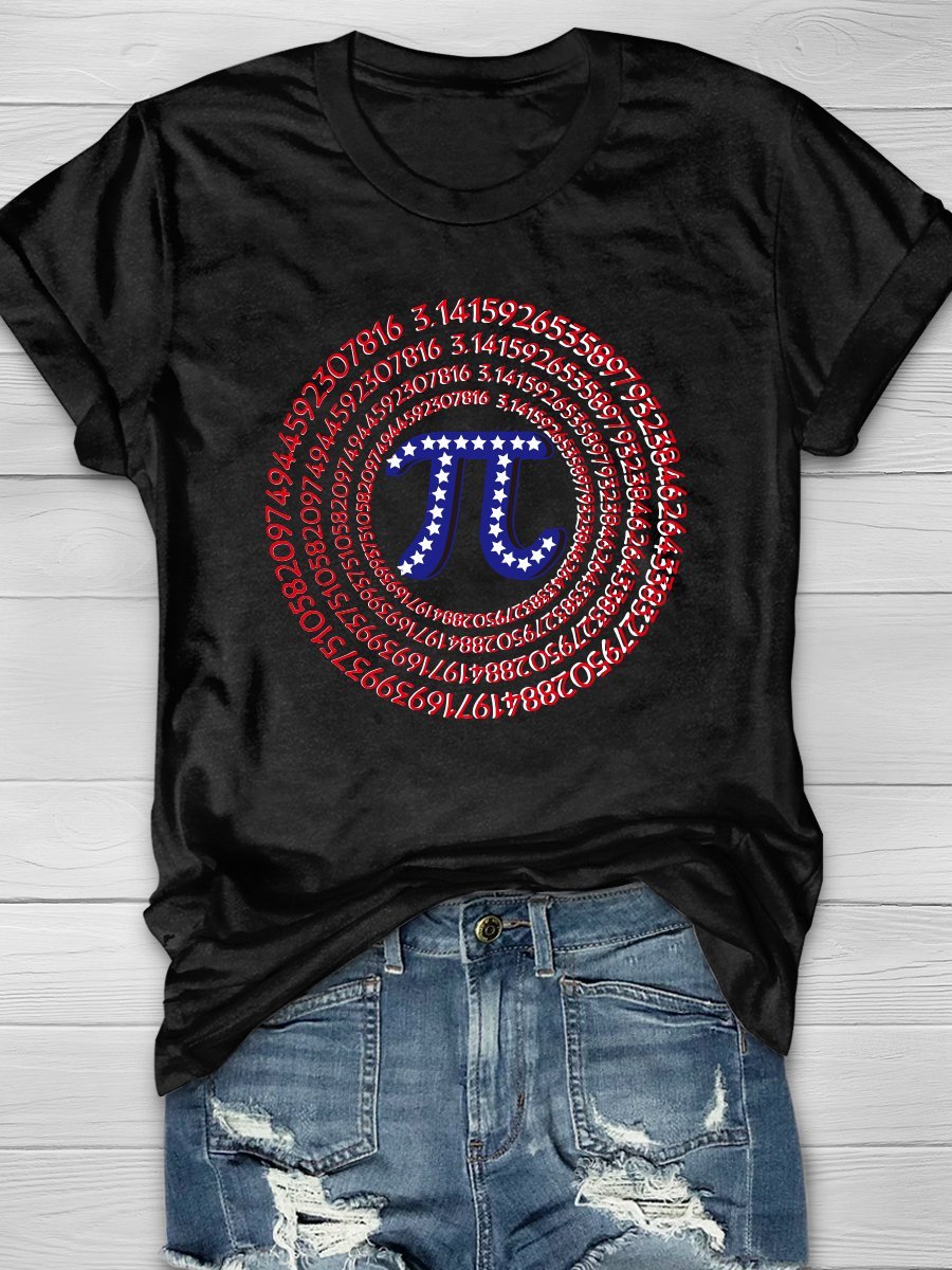 Pi Day Math Teacher Print Graphic T-shirts