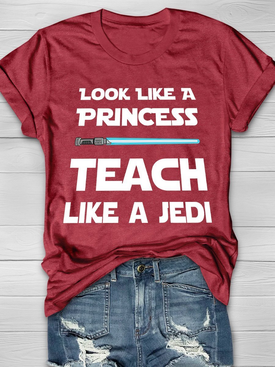 Jedi Teacher Print Graphic T-shirts