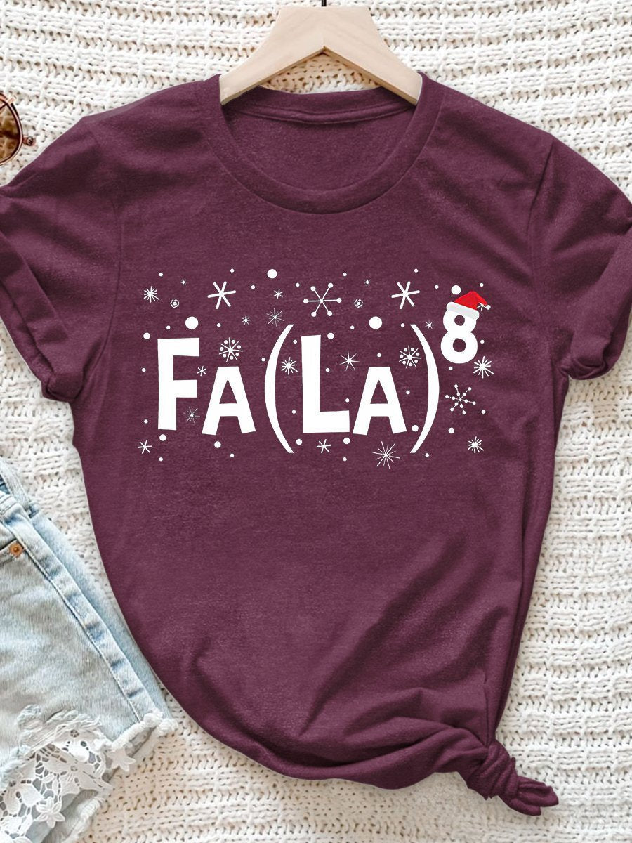 Math Teacher Christmas Print Graphic T-shirts